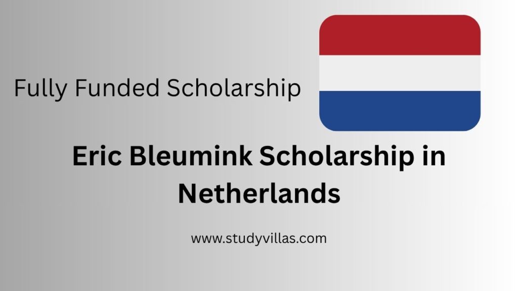 Eric Bleumink Scholarship in Netherlands
